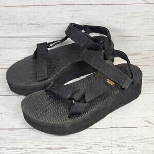 Teva Flatform Universal Women's Sandals Black Size 8 Outdoor Sport Walking